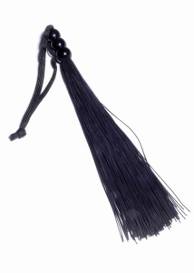 Silicone Whip Black 10" - Fetish Boss Series