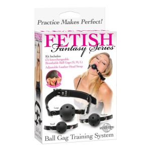 Knebel-FF BALL GAG TRAINING SYSTEM BLACK