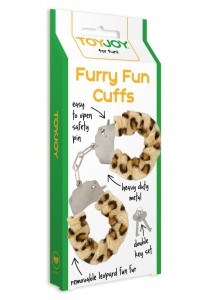 Kajdanki-FURRY FUN CUFFS LEOPARD PLUSH