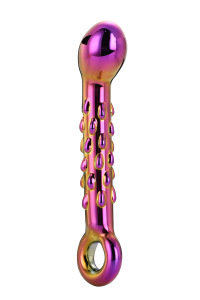 GLAMOUR GLASS RIBBED G-SPOT DILDO