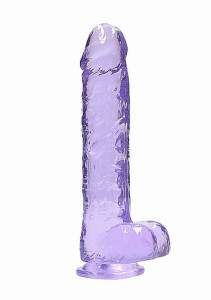 9" / 23 cm Realistic Dildo With Balls - Purple
