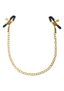 Stymulator-FF GOLD NIPPLE CHAIN CLAMPS
