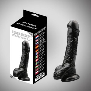 Rocket john black dildo 8,2 inch 21 cm