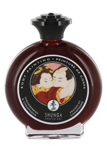 Słodycze-SHUNGA STRAWB/WINE BODYPAINT 100 ML