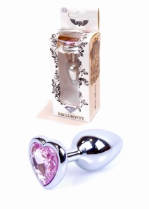 Plug-Jewellery Silver Heart PLUG- Rose