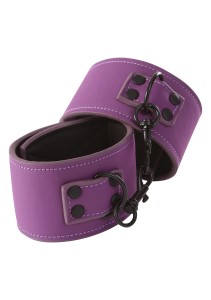 Kajdanki-LUST BONDAGE WRIST CUFFS PURPLE